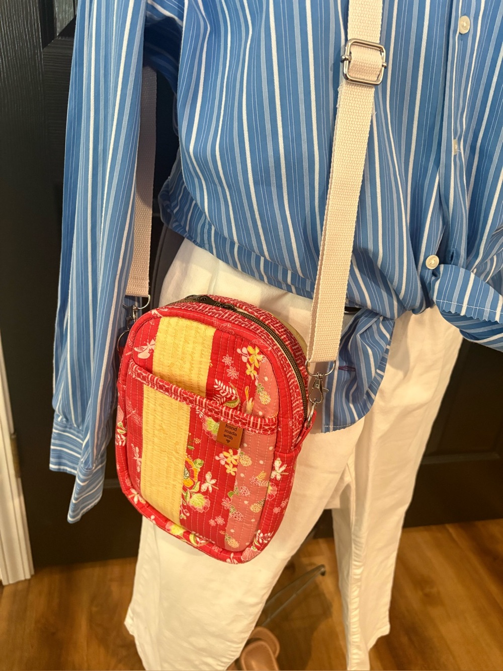 Handmade Quilted crossbody bag